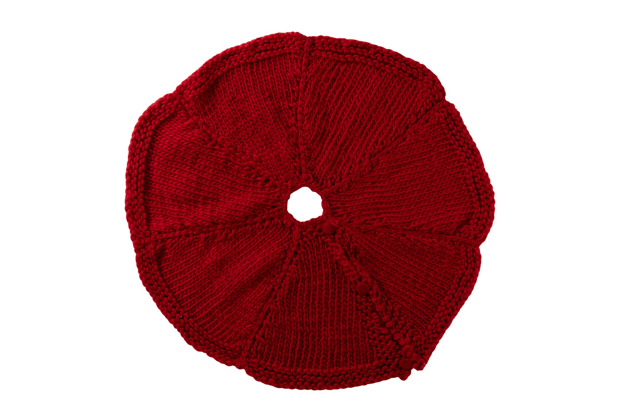 J-LINE KERSTBOOMROK GEBREID POLYESTER KERST ROOD