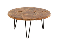 Salontafel Samuel Rond Teakhout Bruin