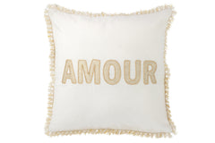 Kussen Amour Textiel Wit/Goud