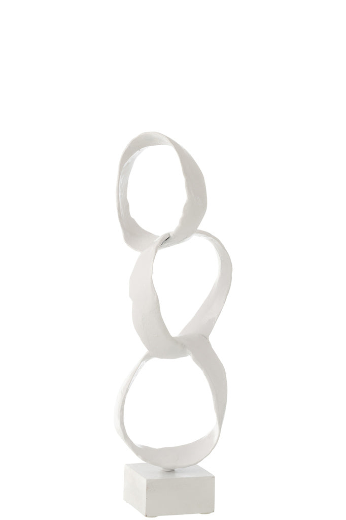J-Line Figure Rings On Foot Aluminium White