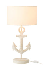 Tafellamp Anker Polyresin Wit/Naturel