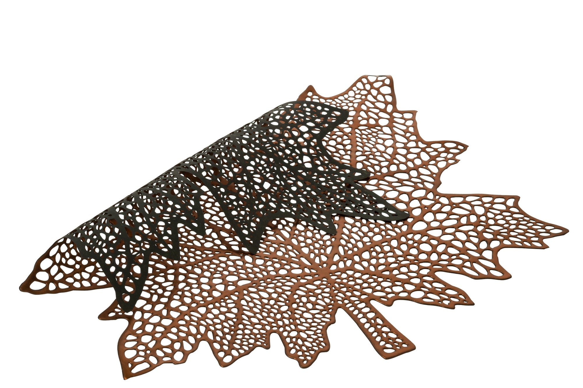 Placemat Blad Plastic Bruin