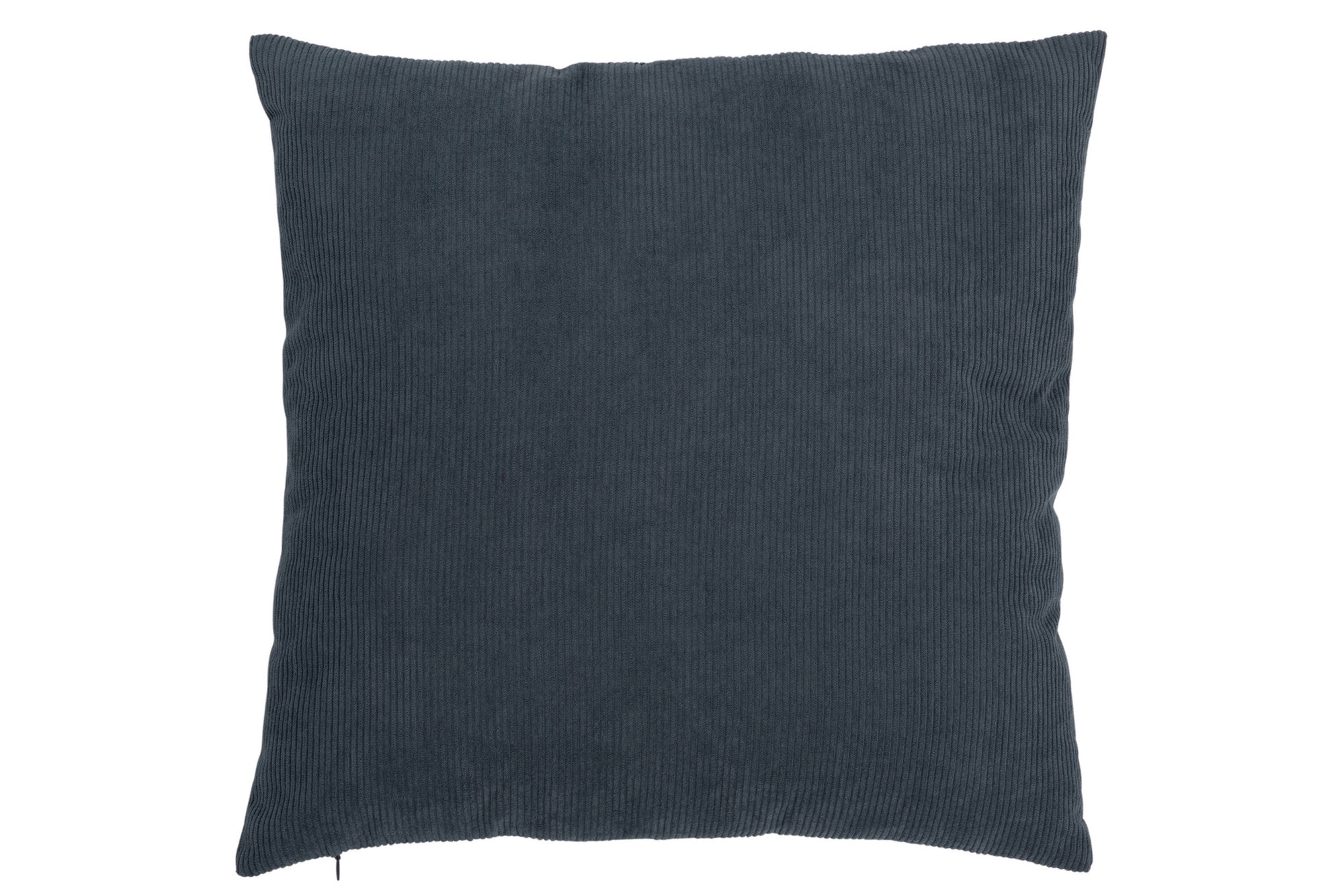 Kussen Rib Vierkant Fluweel Grijs Blauw