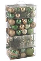 J-LINE DOOS VAN 80 KERSTBALLEN PLASTIC MINTGROEN/ECRU