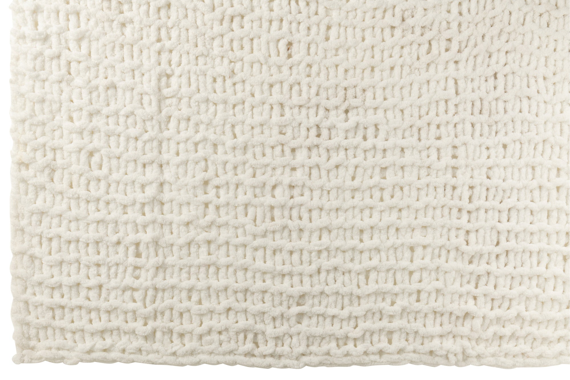 J-LINE DEKEN GEBREID POLYESTER WIT