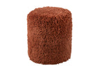 J-LINE POEF CYLINDER SHAGGY POLYESTER BAKSTEENROOD