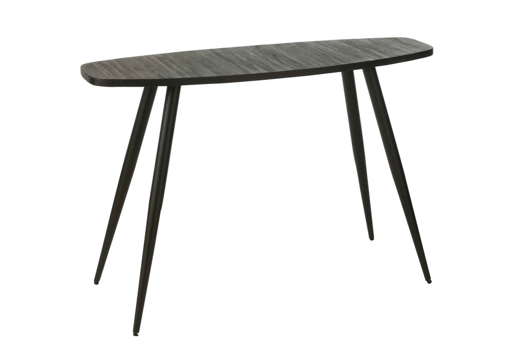 Console Ovaal Recycle Teak Zwart