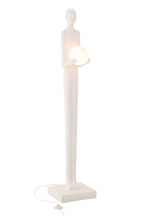 Vloerlamp figuur polyresin wit