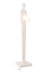 Vloerlamp figuur polyresin wit
