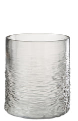 J-LINE WINDLICHT SEA GLAS GRIJS KLEIN