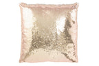 Kussen Omkeerbare Pailletten Champagne/Wit