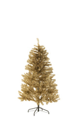 J-LINE KERSTBOOM KUNSTMATIG PVC GOUDKLEURIG MEDIUM