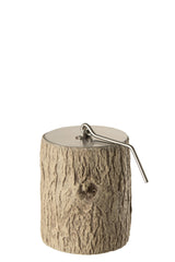 Vuurkorf Ronde Koffer Cement Bruin