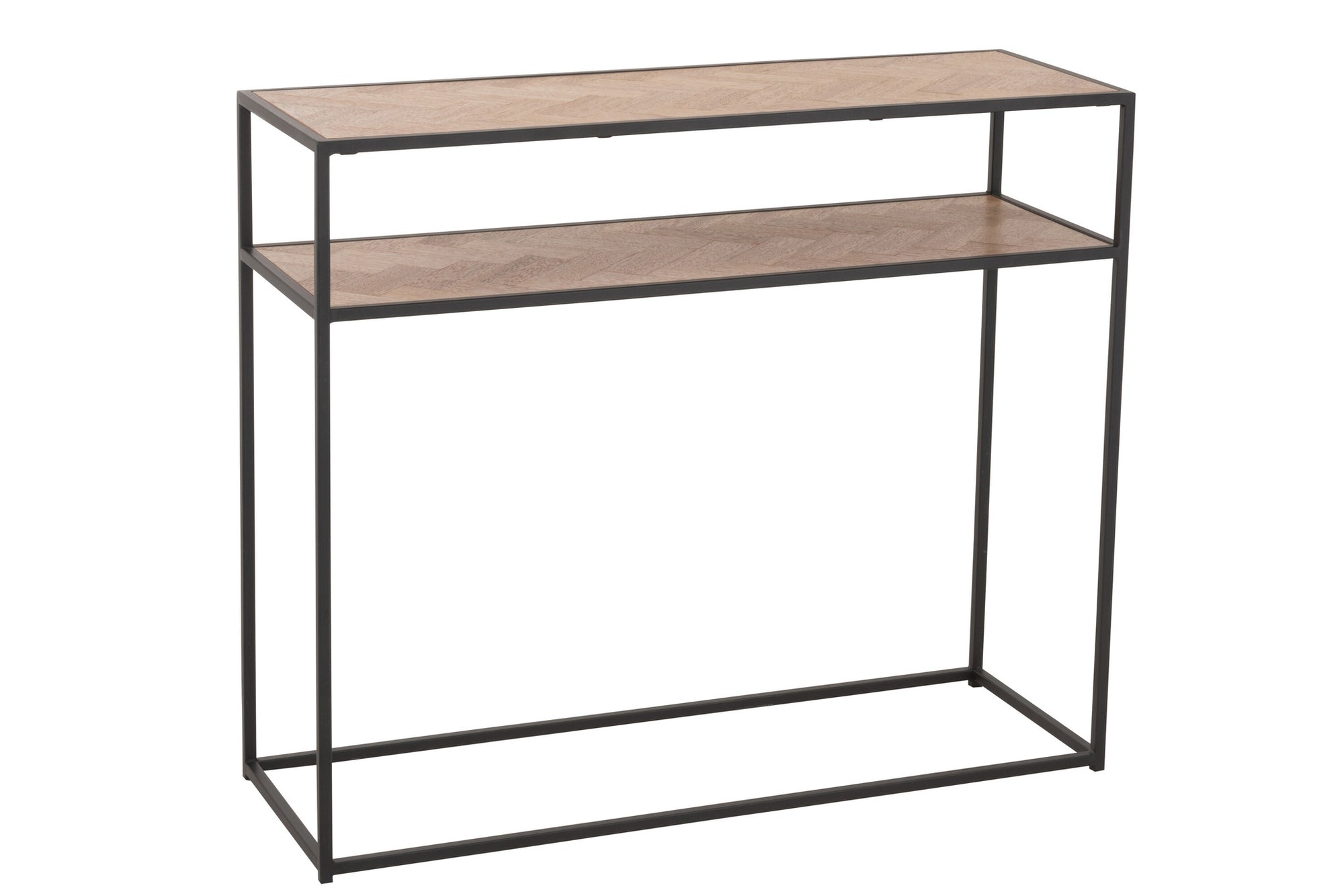 Console Zigzag Hout/Metaal Natuur/Zwart