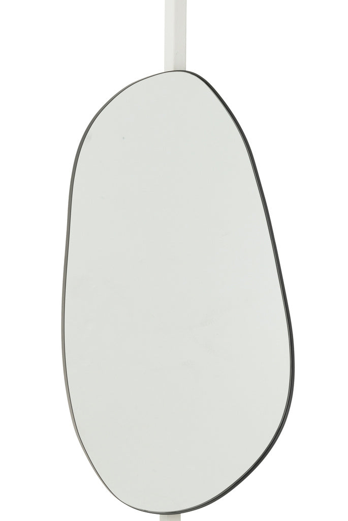 J-LINE WANDSPIEGEL EXTREMA IJZER/GLAS ZWART LARGE