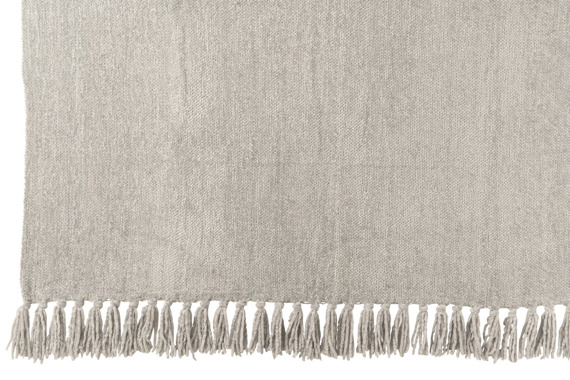 J-LINE DEKEN CHENILLE POLYESTER GRIJS