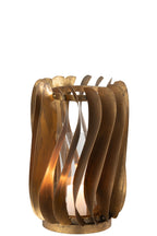  J-LINE KANDELAAR TINA IJZER/GLAS GOUD