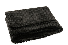 J-LINE DEKENTJE POLYESTER ZWART