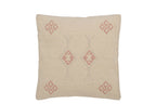 J-LINE KUSSEN DIAMANTEN + PIJLEN – KATOEN/POLYESTER – CREME/ROZE – 45 CM