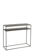 Console Rechthoekig 2 Planken Metaal Zwart