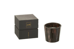 J-Line Scented Candle Noa Woody Aurora Brown Small - 35H