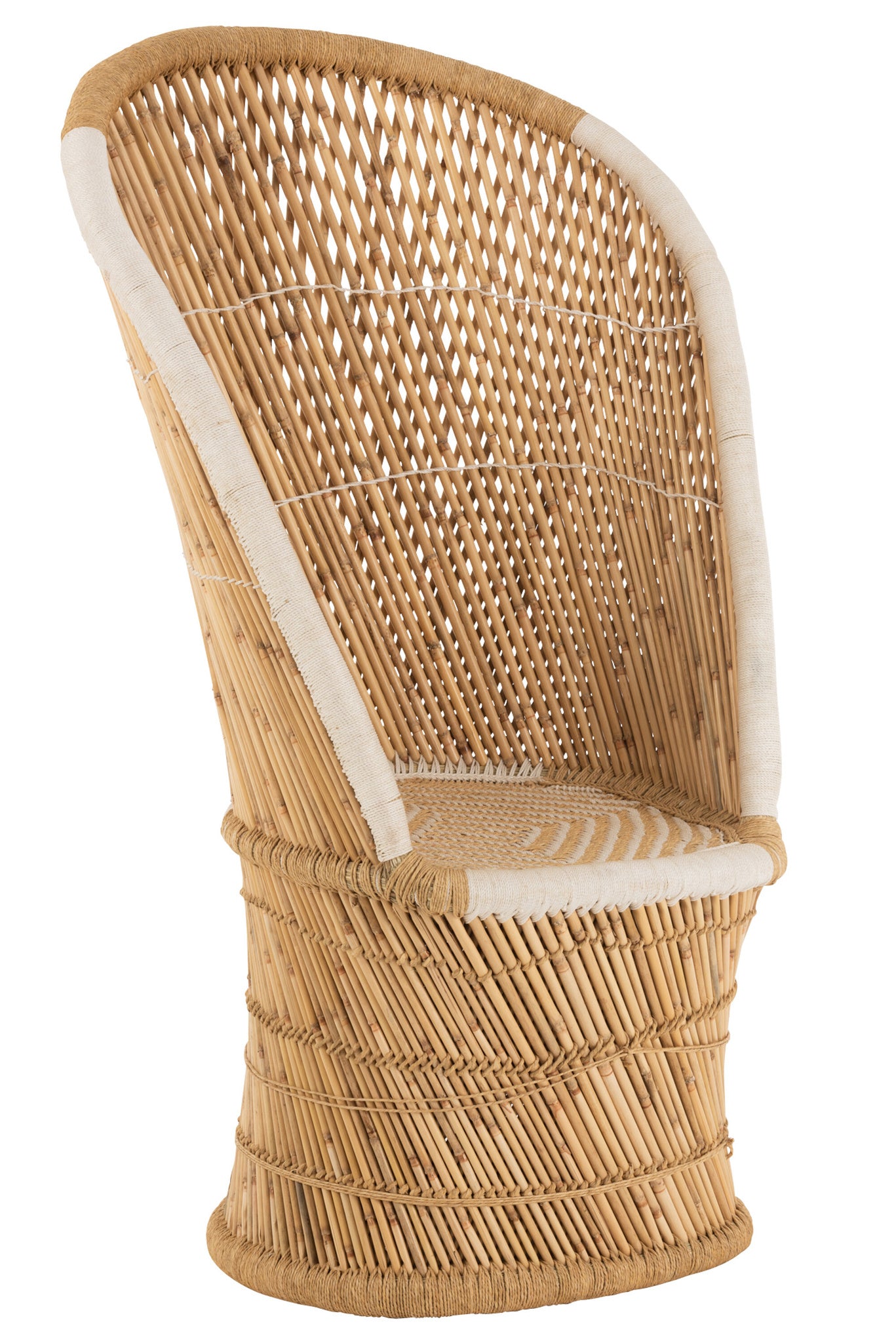 Stoelleuning bamboe naturel/wit voor volwassenen