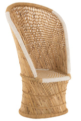 Stoelleuning bamboe naturel/wit voor volwassenen
