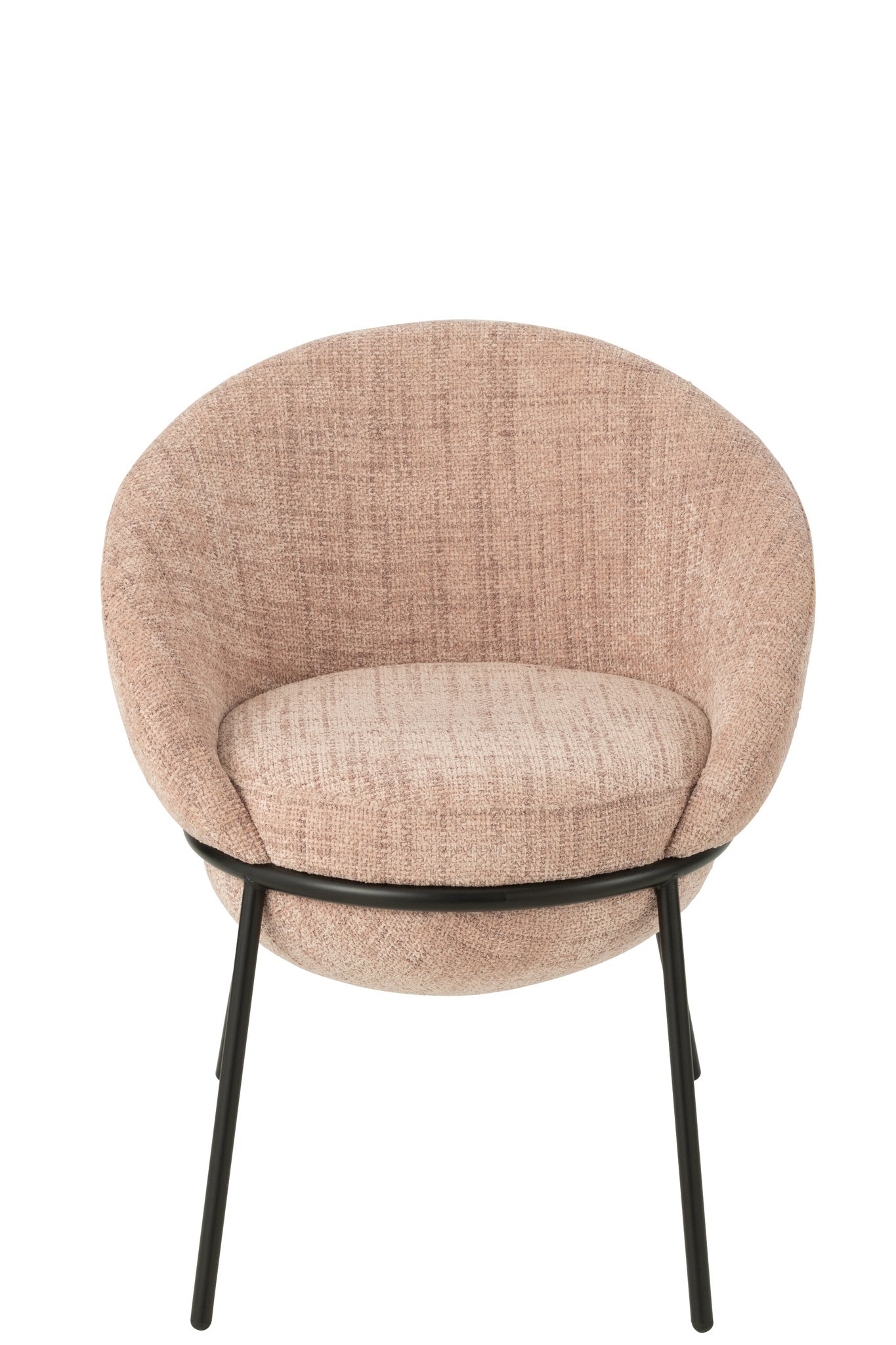 Eetkamerstoel Eetkamerstoel met ijzeren poten ijzer lichtroze/zwart