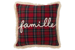 Kussen Tegels Familie Rood/Groen