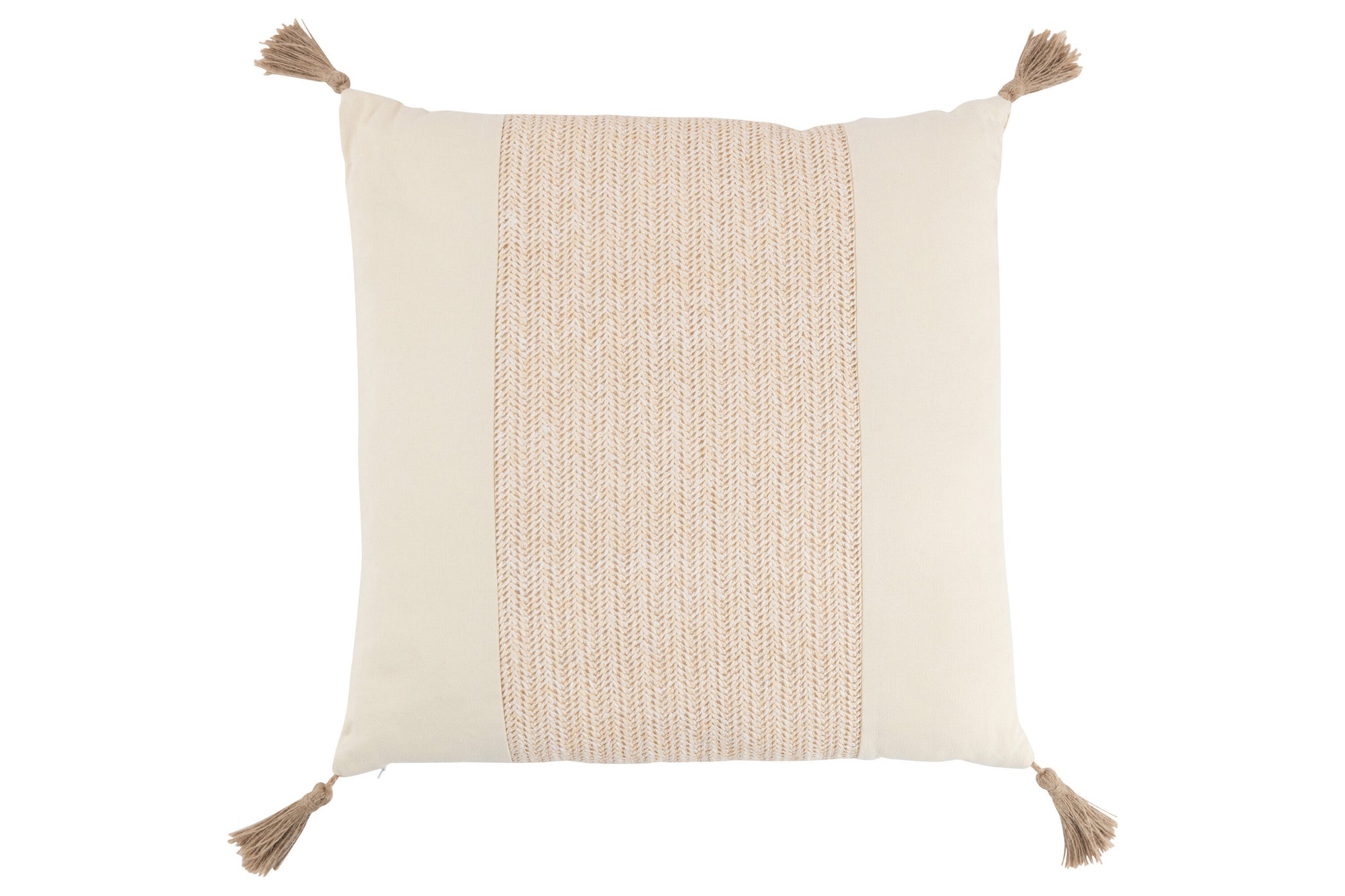 Kussen Geweven Vierkant Polyester Beige