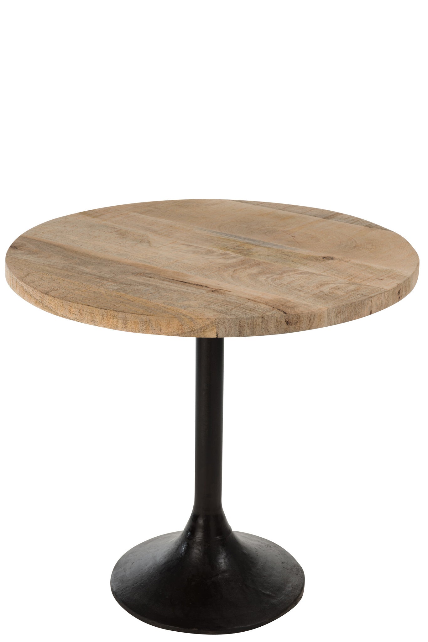 Ronde bartafel hout/metaal naturel/zwart