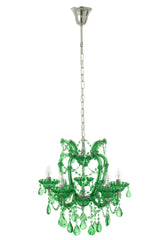Plafondlamp Kroonluchter Antiek Glas Smaragdgroen