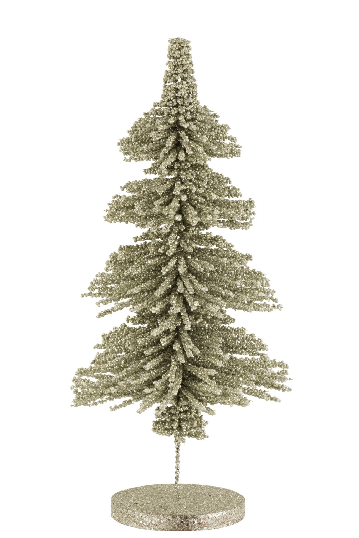 J-LINE KERSTBOOM DECO PLASTIC DOTS GLITTER LICHTGROEN GROOT