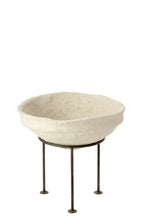 Bord Op Voet Chad Papier Mache Wit