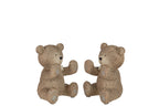 J-LINE BOEKSTEUN TEDDY POLY LICHTBRUIN – SET VAN 2