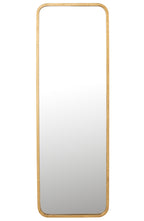 J-LINE RECHTHOEKIGE SPIEGEL MONA IJZER/GLAS GOUD