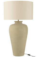 Woonlamp cilinder aluminium ecru