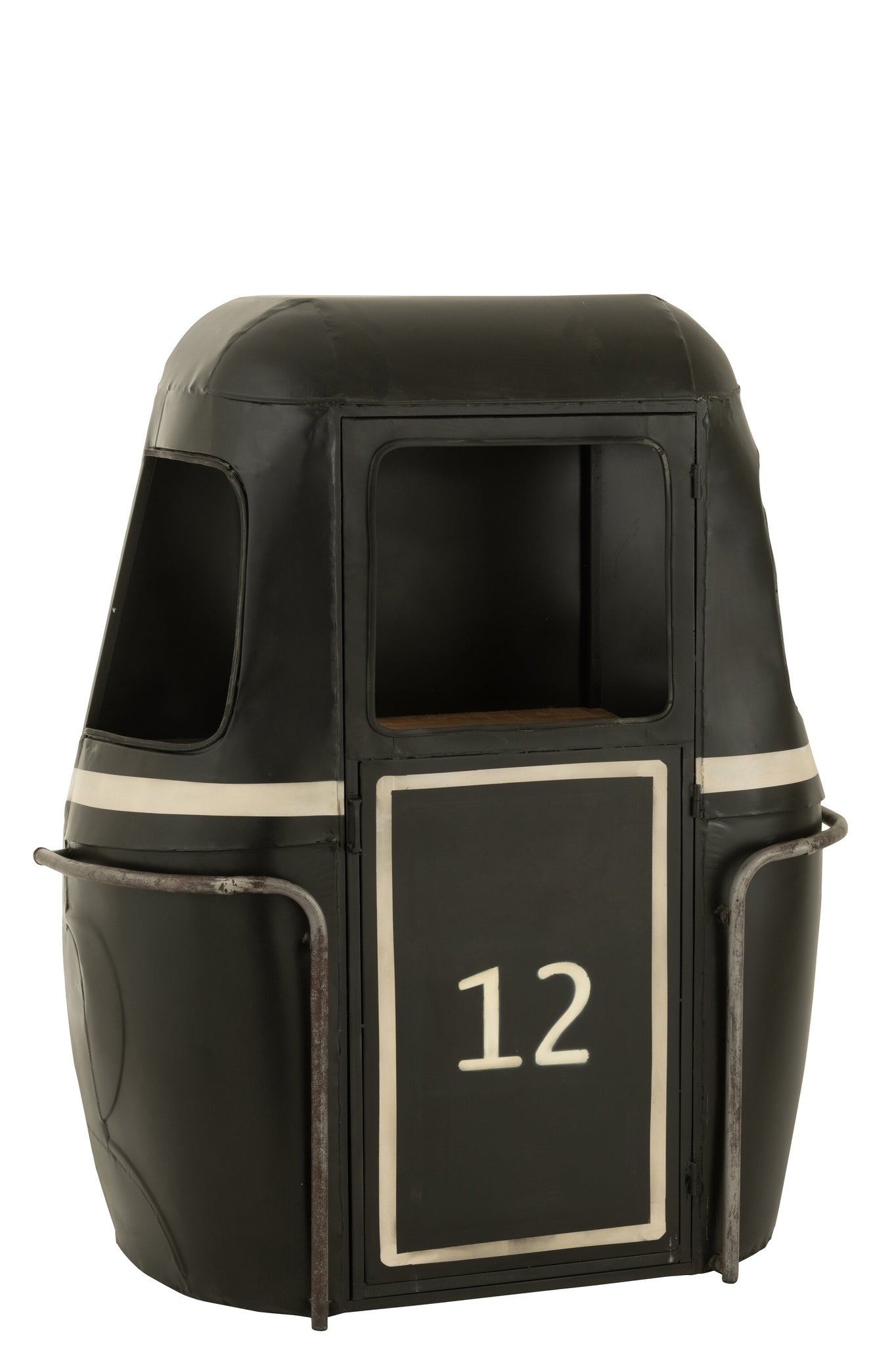 Bar Kast Kabel Auto Ijzer/Mangohout Zwart/Wit