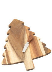 J-LINE KAASPLANK + KAASMES KERSTBOOM KRIJTBORD NATUURLIJK
