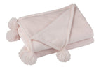 J-LINE PLAID POMPOM POLYESTER LIGHT PINK