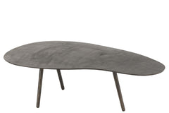 Salontafel Drop Aluminium/IJzer Zwart Groot