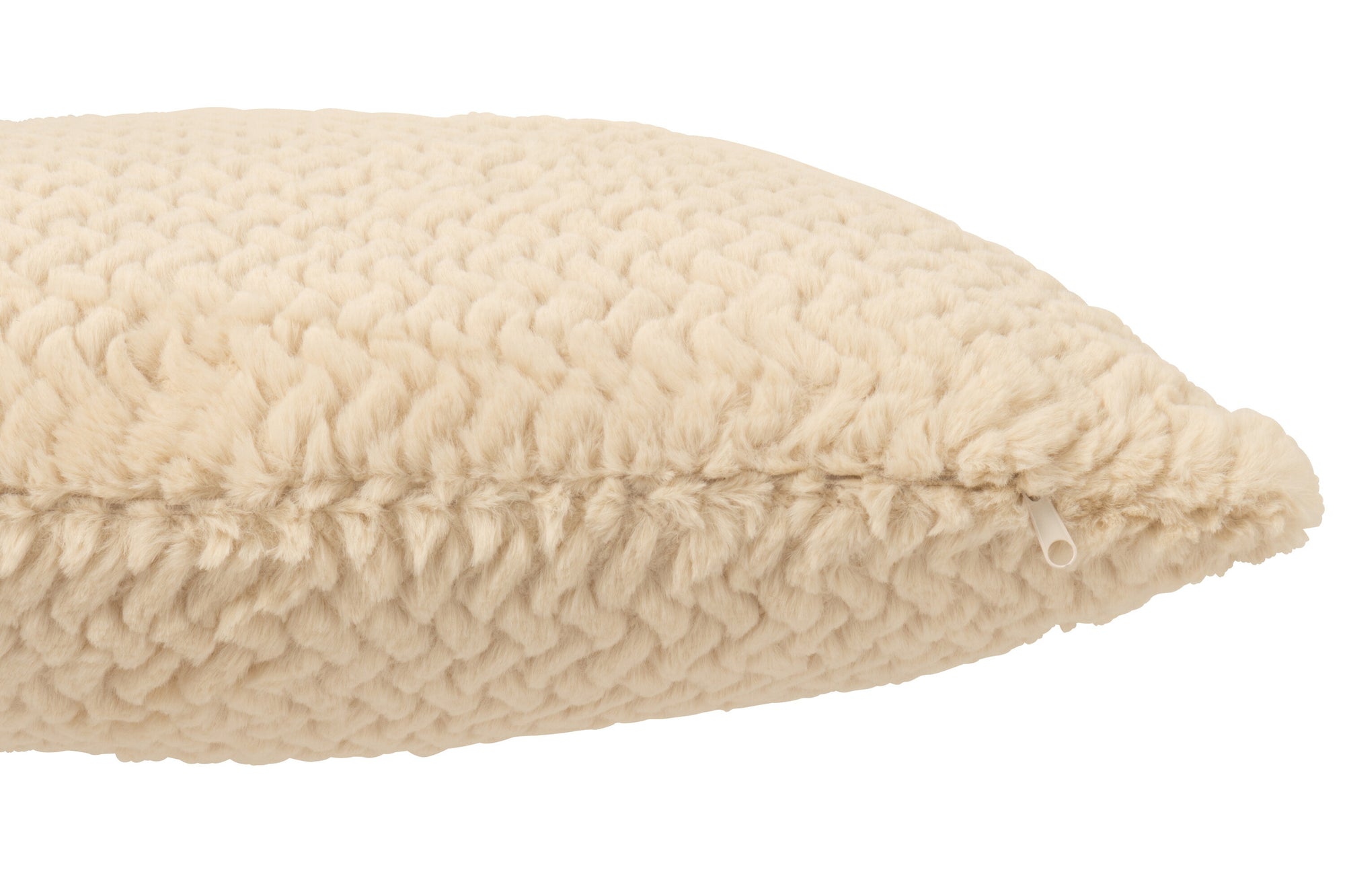 Kussen van polyester in beige.