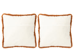 Kussen Eekhoorn Polyester Bruin/Roomwit Groot Assortiment Van 2