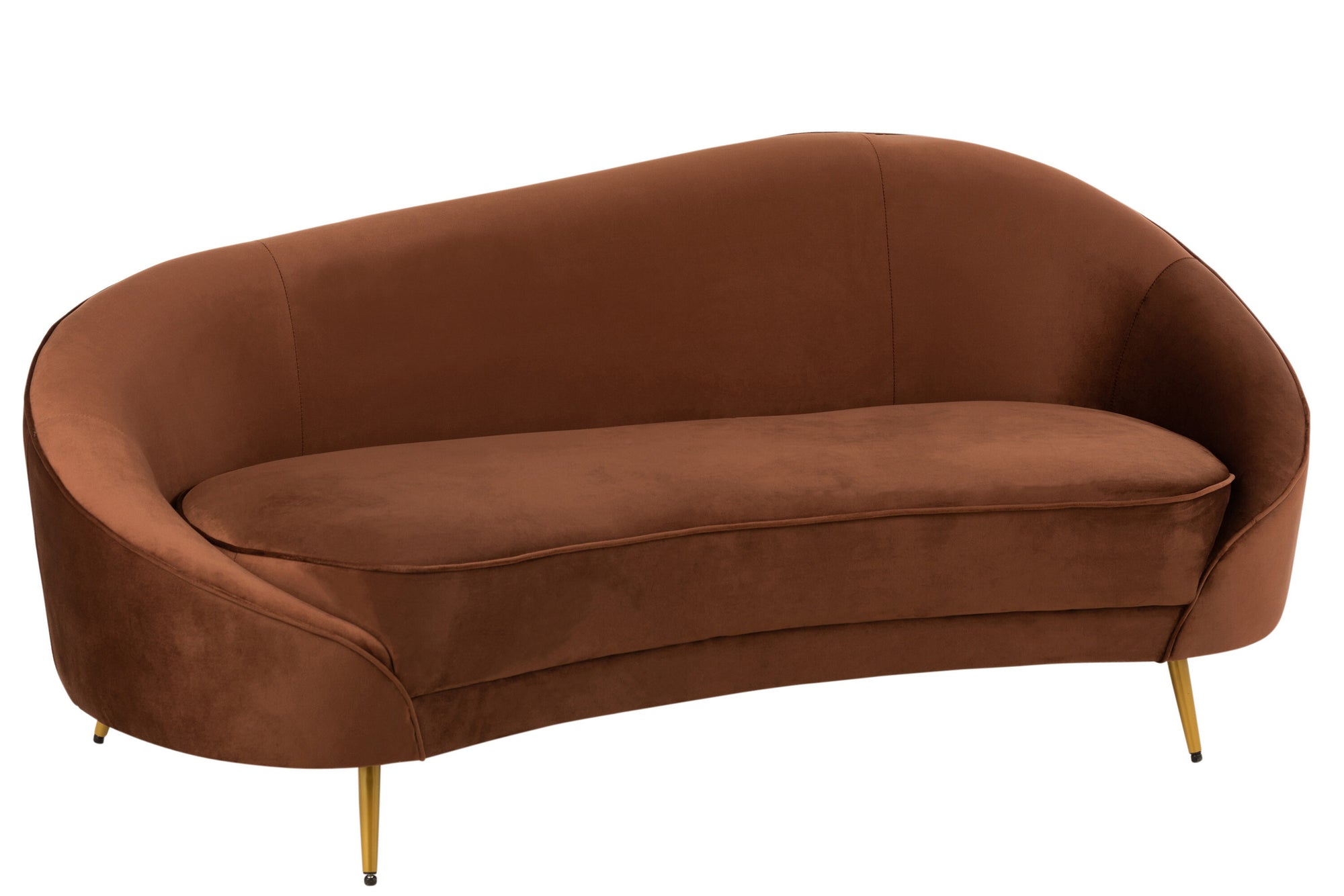 Bank Elisabeth textiel/metaal bruin