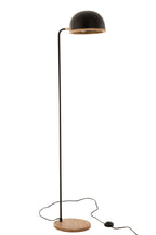 Vloerlamp Evy ijzer/hout zwart/naturel