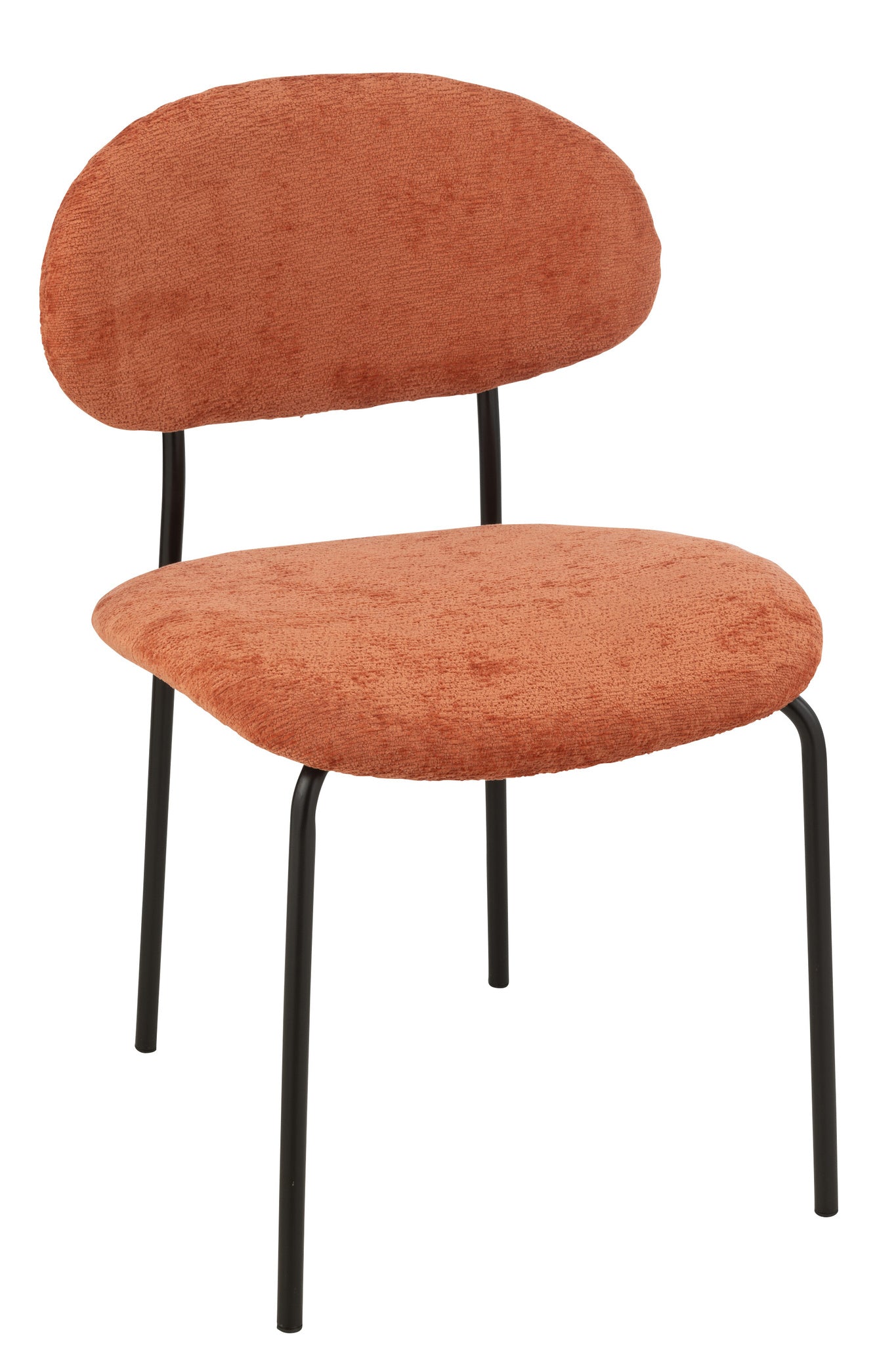 Eetkamerstoel Textiel/Metaal Oranje/roestkleurig