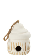 J-Line Vogelhuisje Ying – Hout Wit