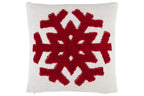 J-LINE KUSSEN ICICLE ACRYL/POLYESTER ROOD/WIT
