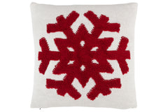 J-LINE KUSSEN ICICLE ACRYL/POLYESTER ROOD/WIT