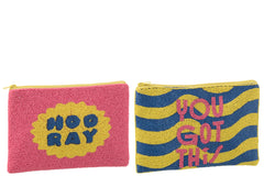 J-LINE POUCH BEADS COTTON MIX LARGE ASSORTMENT OF 2